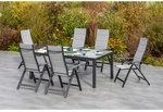 MERXX Gartenm&ouml;belset &raquo;Florenz&laquo;, 6 Sitzpl&auml;tze, Aluminium/Textil - grau