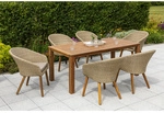 MERXX Gartenm&ouml;belset &raquo;Arrone&laquo;, 6 Sitzpl&auml;tze, Aluminium/Kunststoff/Akazienholz,