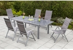 MERXX Gartenm&ouml;belset &raquo;Taviano&laquo;, 6 Sitzpl&auml;tze, Aluminium/Textil -...
