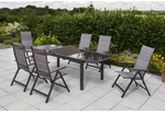 MERXX Gartenm&ouml;belset &raquo;Trivero&laquo;, 6 Sitzpl&auml;tze, Aluminium/Textil - braun