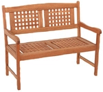 MERXX Bank &raquo;Lima&laquo;, Holz, 2-Sitzer, BxHxT: 108 x 90 x 58 cm - braun