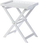 Cinas Serviertisch, BxHxT: 60 x 65 x 40 cm, Tischplatte: Mahagoniholz - weiss