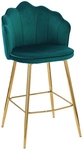 SalesFever Barhocker, H&ouml;he: 100 cm, gr&uuml;n/goldfarben, 2 stk - gruen