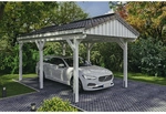 SKANHOLZ Carport &raquo;Fichtelberg&laquo;, BxT: 317 x 566 cm, Firsth&ouml;he: 303 cm, lasiert -