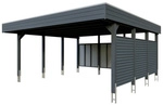 SKANHOLZ Doppelcarport &raquo;Friesland Set 13&laquo;, 557 x 555 cm (BxT), mit R&uuml;ck- und