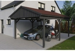 SKANHOLZ Carport &raquo;Fichtelberg&laquo;, BxT: 423 x 566 cm, Firsth&ouml;he: 326 cm, lasiert -