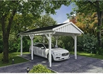 SKANHOLZ Carport &raquo;Fichtelberg&laquo;, BxT: 317 x 566 cm, Firsth&ouml;he: 303 cm, lasiert -