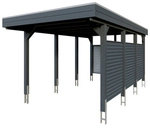 SKANHOLZ Einzelcarport &raquo;Friesland Set 11&laquo;, 314 x 555 cm (BxT), mit R&uuml;ck- und