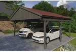 SKANHOLZ Carport &raquo;Fichtelberg&laquo;, BxT: 618 x 566 cm, Firsth&ouml;he: 362 cm, lasiert -