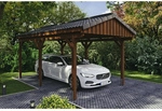 SKANHOLZ Carport &raquo;Fichtelberg&laquo;, BxT: 317 x 566 cm, Firsth&ouml;he: 303 cm, lasiert -