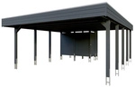 SKANHOLZ Doppelcarport &raquo;Friesland Set 14&laquo;, 557 x 708 cm (BxT), mit Abstellraum,