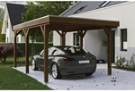SKANHOLZ Carport &raquo;Grunewald&laquo;, BxT: 321 x 554 cm, Firsth&ouml;he: 243 cm, lasiert -