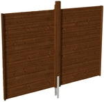SKANHOLZ R&uuml;ckwand, Breite: 291 cm, nussbaum
