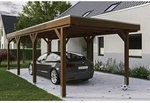 SKANHOLZ Carport &raquo;Grunewald&laquo;, BxT: 321 x 796 cm, Firsth&ouml;he: 243 cm, lasiert -