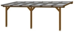SKANHOLZ Terrassendach &raquo;Bormio&laquo;, 648 x 300 cm (BxT), Leimholz, nussbaum - braun
