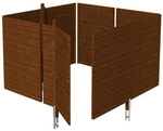 SKANHOLZ Br&uuml;stung, Breite: 314 cm, nussbaum
