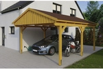 SKANHOLZ Carport &raquo;Fichtelberg&laquo;, BxT: 423 x 566 cm, Firsth&ouml;he: 326 cm, lasiert -