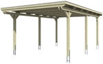 SKANHOLZ Carport &raquo;Emsland&laquo;, BxT: 404 x 604 cm, Firsth&ouml;he: 242 cm, farbbehandelt -