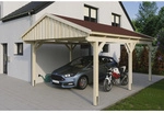 SKANHOLZ Carport &raquo;Fichtelberg&laquo;, BxT: 423 x 566 cm, Firsth&ouml;he: 326 cm, unbehandelt