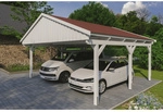 SKANHOLZ Carport &raquo;Fichtelberg&laquo;, BxT: 618 x 566 cm, Firsth&ouml;he: 362 cm, lasiert -
