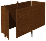 SKANHOLZ Br&uuml;stung, Breite: 378 cm, nussbaum