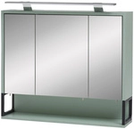 SCHILDMEYER Spiegelschrank &raquo;Limone&laquo;, BxHxT: 70 x 68 x 16 cm, 3-t&uuml;rig, mint -...