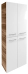 FACKELMANN Doppel-Hochschrank &raquo;Verona&laquo;, 4 T&uuml;ren, inkl. Innenschub, Nussbaum-weiss,
