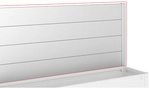 BIOHORT Sichtschutz, BxHxT: 398,3 x 91,1 x 4,2 cm, silber-metallic - silberfarben