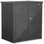 BIOHORT Terrassenschrank &raquo;Romeo&laquo;, BxHxT: 132 x 140,2 x 87 cm, dunkelgrau-metallic