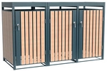 Westmann M&uuml;lltonnenbox &raquo;Planta&laquo;, BxHxT: 200 x 124,5 x 84 cm, f&uuml;r 3 x 240 L