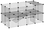PawHut Laufgitter, BxHxT: 73 x 73 x 146 cm, Metall/ABS - schwarz