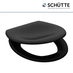 SCH&Uuml;TTE WC-Sitz, mit Absenkautomatik/Schnellverschluss, oval, Duroplast - schwarz