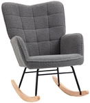 HOMCOM Schaukelstuhl, LxBxH: 71 x 92 x 101 cm - grau