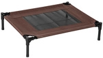 PawHut Hunde-Bett, Outdoor Schlafplatz, LxBxH: 76x61x18 cm, braun