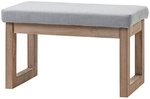 HOMCOM Fu&szlig;bank, LxBxH: 68 x 38 x 42 cm - grau