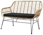 SalesFever Sitzbank, BxH: 120 x 85 cm, Metall (Eisen)/Kunststoff - braun