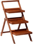 DOBAR Pflanzentreppe, BxHxL: 46 cm x 102 cm x 50 cm, Holz - braun
