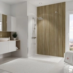 SCHULTE Duschr&uuml;ckwand &raquo;DecoDesign&laquo;, H&ouml;he: 255 cm, Aluminium-Verbundplatte - braun