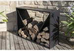 Westmann Kaminholzregal, BxHxL: 114,5 x 80 x 35 cm, schwarz
