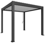 BIOHORT Pergola &raquo;Gr. 3 x 3&laquo;, BxHxT: 312 x 264 x 312 cm, dunkelgrau-metallic/weiss
