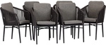 acamp&reg; Stapelsessel-Set &raquo;MANHATTAN&laquo;, 6 Sitzpl&auml;tze, Aluminium, inkl. Auflagen -