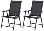 Outsunny Camping-Stuhl, BxH: 64 x 94 cm, Metall - schwarz