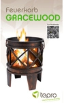 TEPRO Feuerstelle &raquo;Gracewood&laquo;, H&ouml;he: 53 cm, schwarz/bronzefarben
