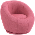 HOMCOM Sessel, drehbare Basis, LxBxH: 60 x 56 x 48 cm - rosa