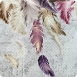 Sanilo Badematte &raquo;Federn&laquo;, 53 x 53 cm, Lila, Quadratisch