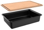 WEBER Box &raquo;WORKS&laquo;, Schneidebrett, BxHxT: 36 x 2 x 24 cm, einsetzbar - schwarz