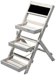DOBAR Pflanzentreppe, BxHxL: 38,5 cm x 69 cm x 49,5 cm, Holz - weiss