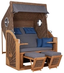 DEVRIES Strandkorb &raquo;Cliff XL&laquo;, BxHxT: 130 x 160 x 80 cm, griseum - braun