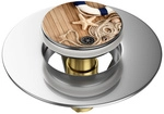 Sanilo Waschbeckenst&ouml;psel &raquo;Maritime&laquo;, 340 mm - 380 mm, Beige, Rund