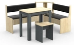VCM Eckbank, BxHxT: 153 x 80 x 123 cm - grau